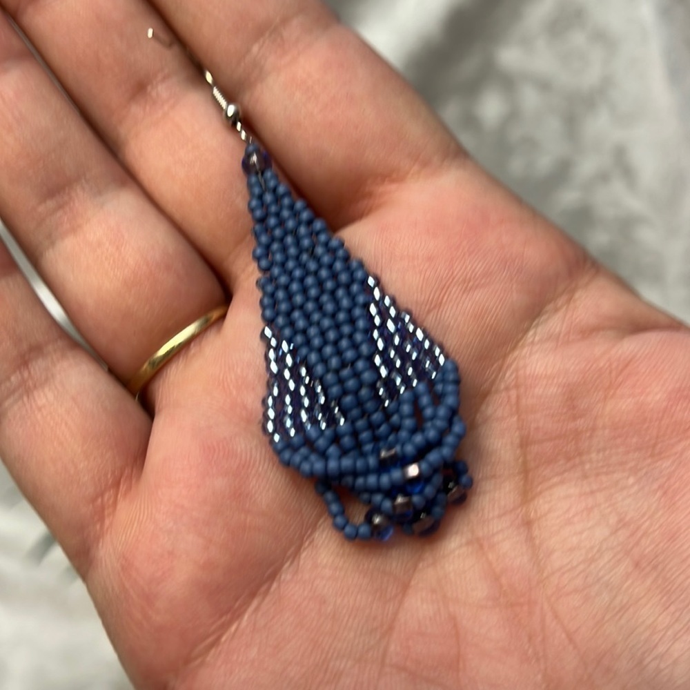 NEW - Boho Chic Hand Crafted Beaded Earrings - Picture 5 of 5